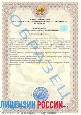 Образец сертификата соответствия (приложение) Хилок Сертификат ISO 27001